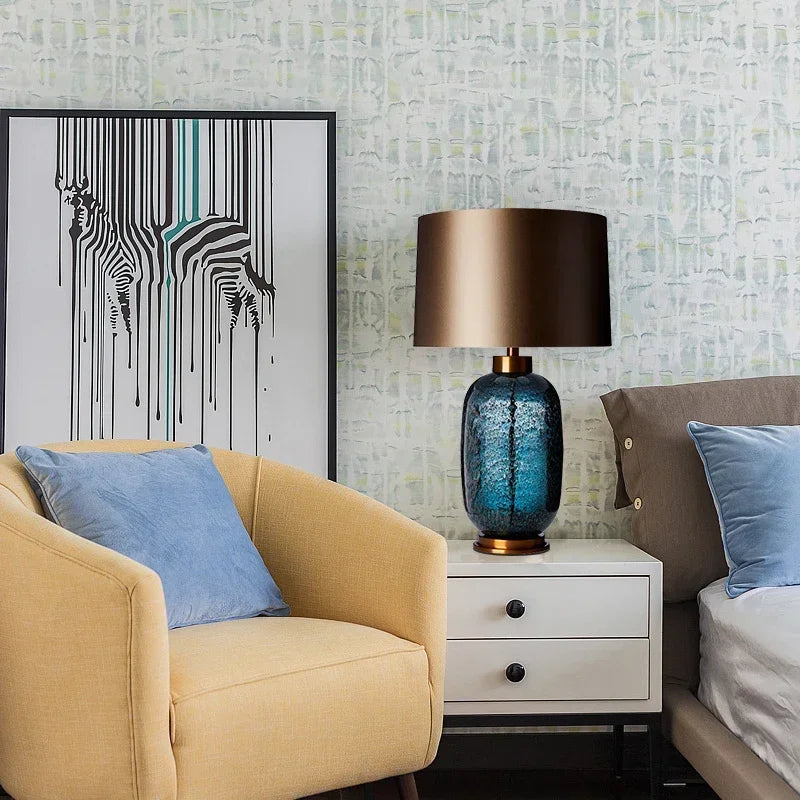 Designer Colored Glass Floor Lamp for Bedroom & Living Room