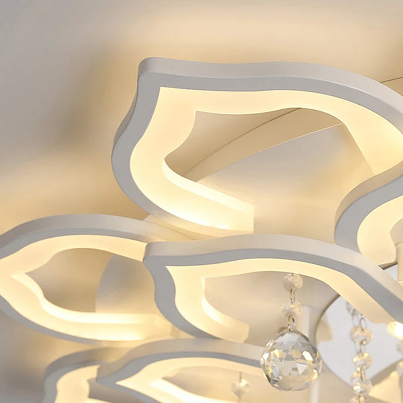 Modern Crystal Chandelier Pendant Light for Living & Dining Room