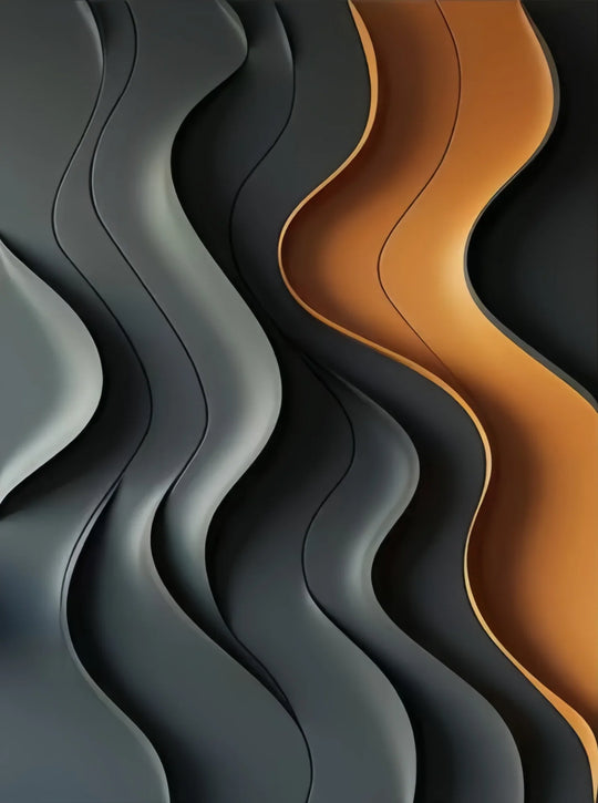 Abstract Flowing Wavy Design Canvas Wall Art