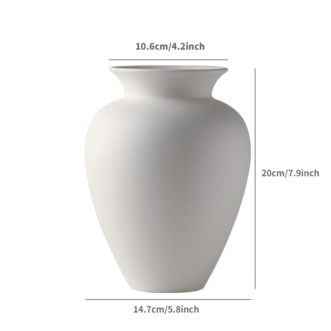 Large Nordic Modern Ceramic Flower Vase Moon Shape Decor