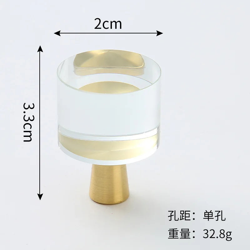 Brass Crystal Cabinet Handles – Light Luxury Furniture Knobs