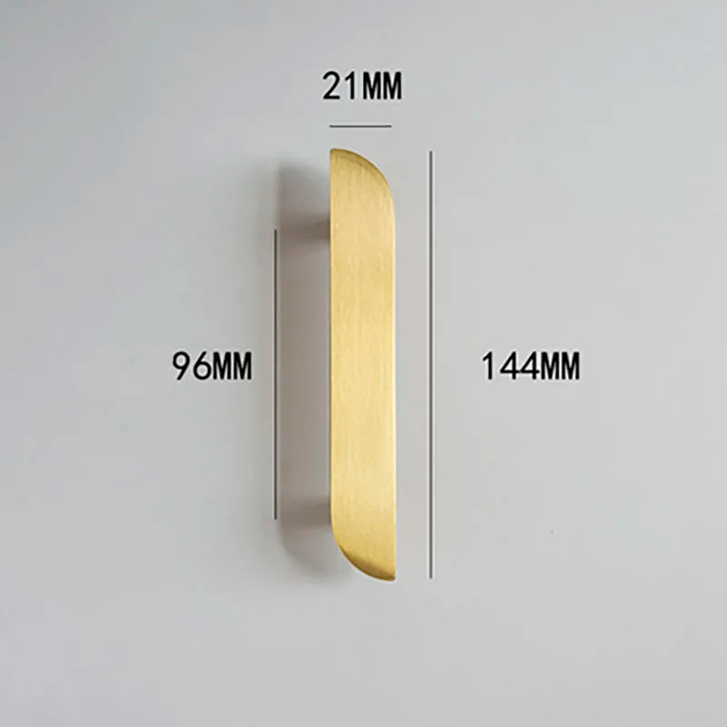 Modern Simple Wardrobe Handles – Solid Brass Pulls and Knobs for Furniture