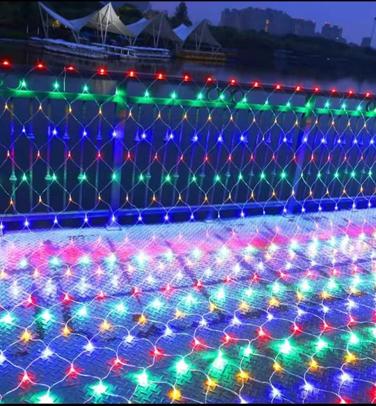 Net LED String Lights 8 Modes Mesh Fairy Lights Christmas Decor