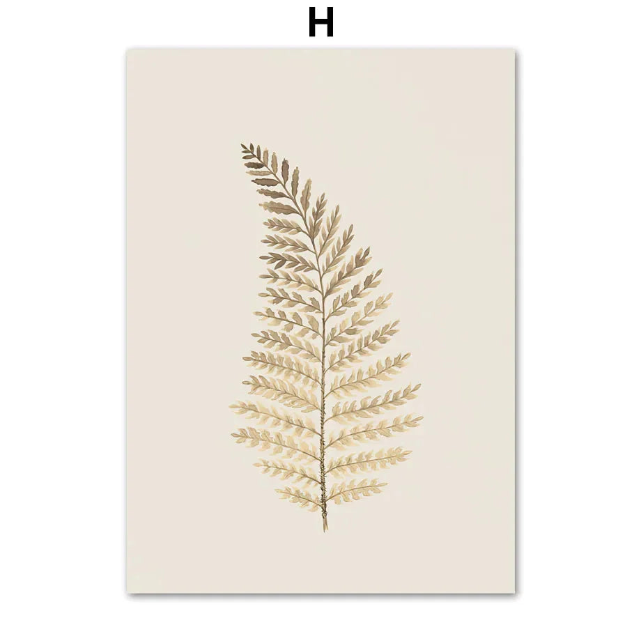Monstera Fern Leaf Botanical Specimen Canvas Wall Art