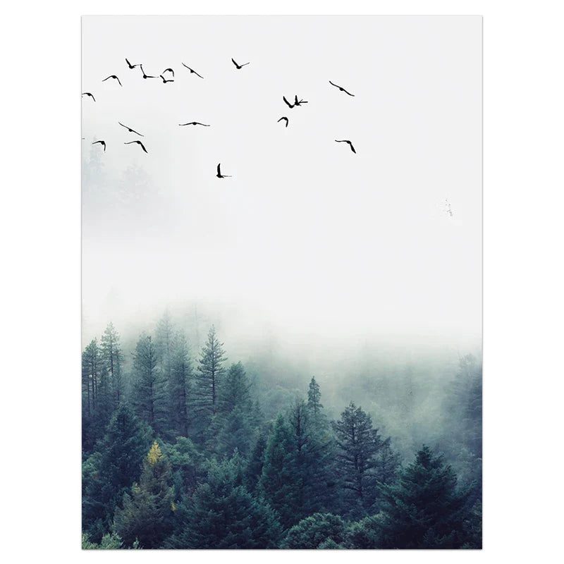 Inspirational Mystical Forest Landscape Canvas Wall Art