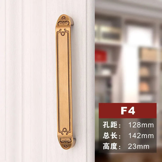 Antique Yellow Bronze Wardrobe Handles – Zinc Alloy Drawer Pulls
