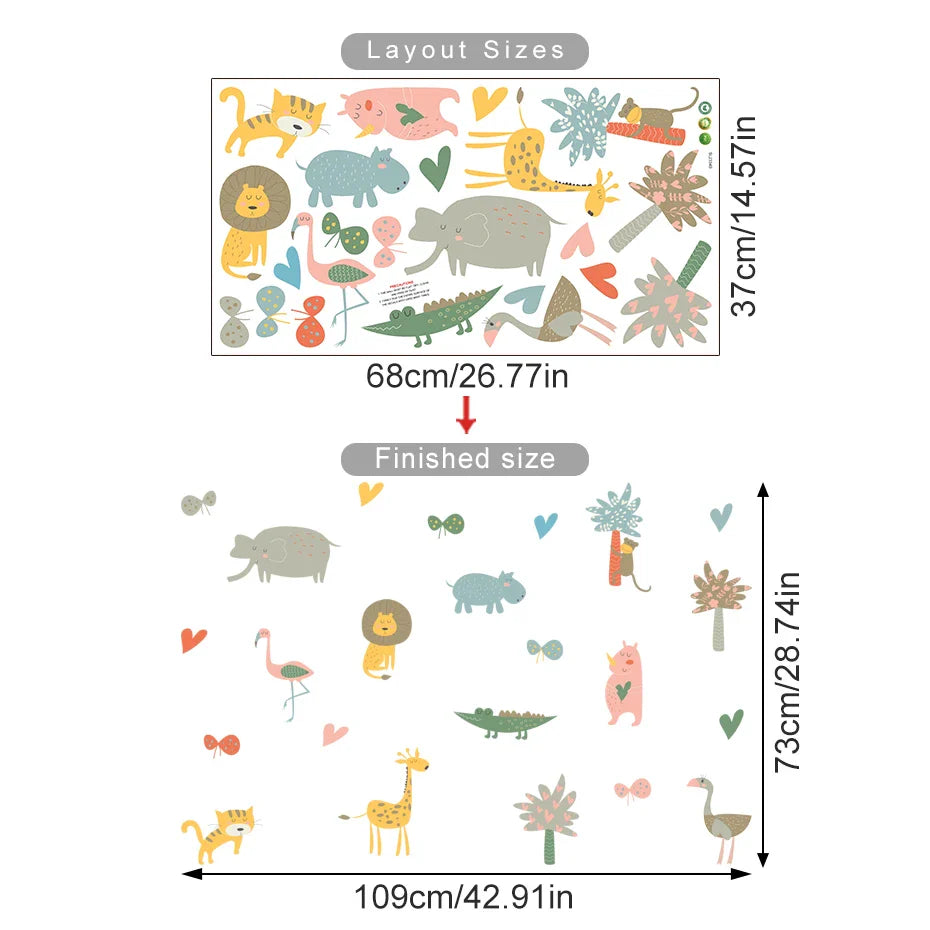 Safari Animal Wall Decals