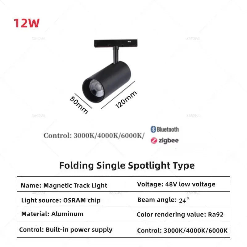 Smart Magnetic Track LED Light – Modern Dimmable Ceiling & Spot Lighting