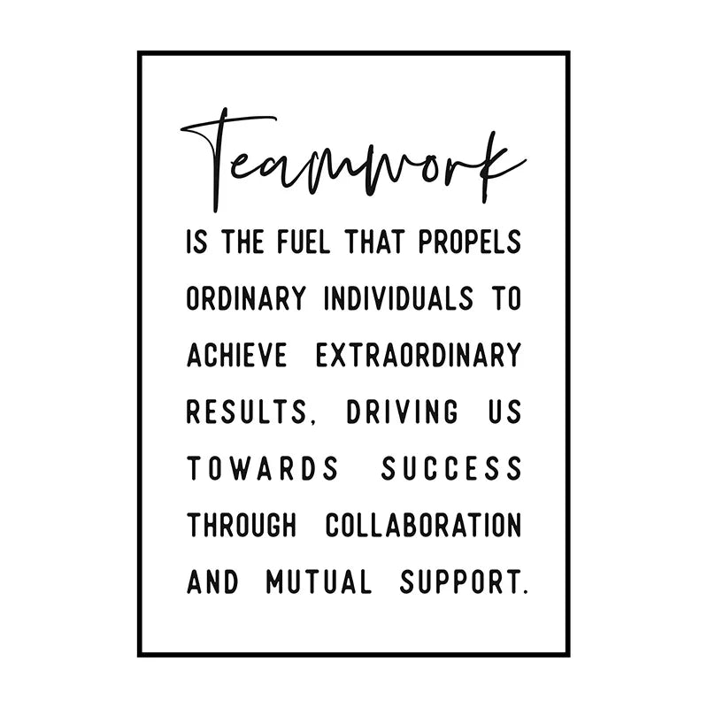 Black And White Motivational Quotes Canvas Wall Art