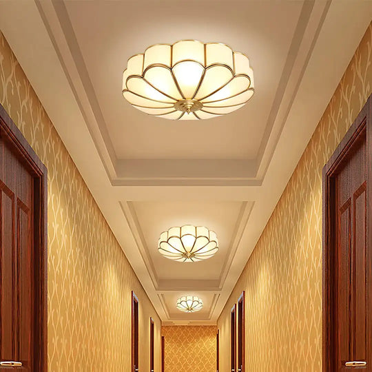 All-Copper Minimalist LED Ceiling Lamp for Study & Dining Room