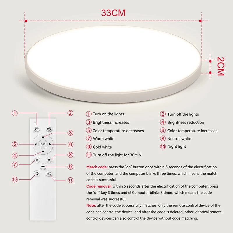 Amelia Smart LED Ceiling Lamp – Dimmable Modern Square Light