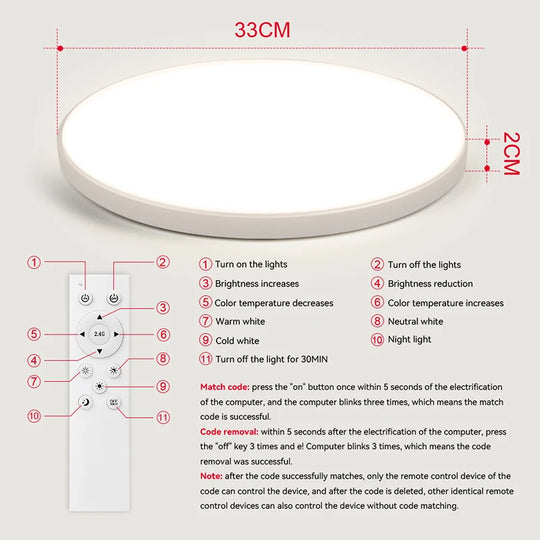 Amelia Smart LED Ceiling Lamp – Dimmable Modern Square Light