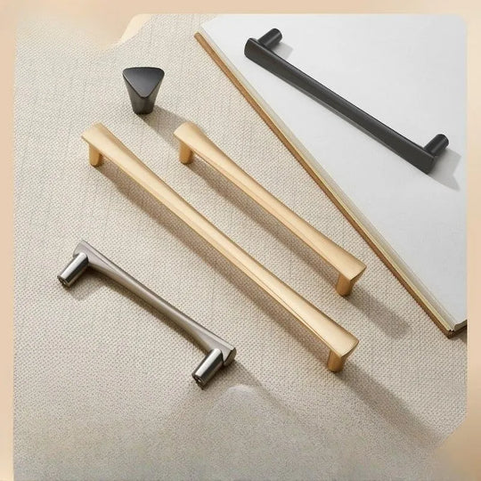 Brushed Zinc Alloy Door Handle – Modern Single-Hole Pull