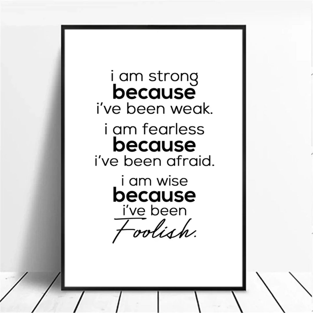 Positive Energy Black White Quote Canvas Wall Art