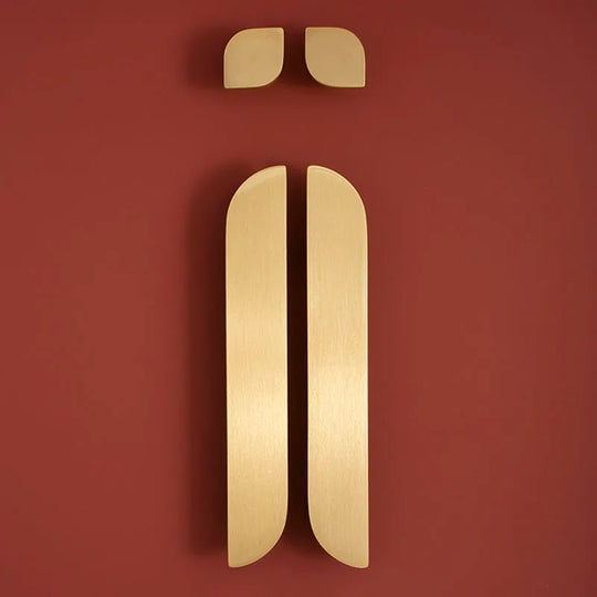 Modern Simple Wardrobe Handles – Solid Brass Pulls and Knobs for Furniture