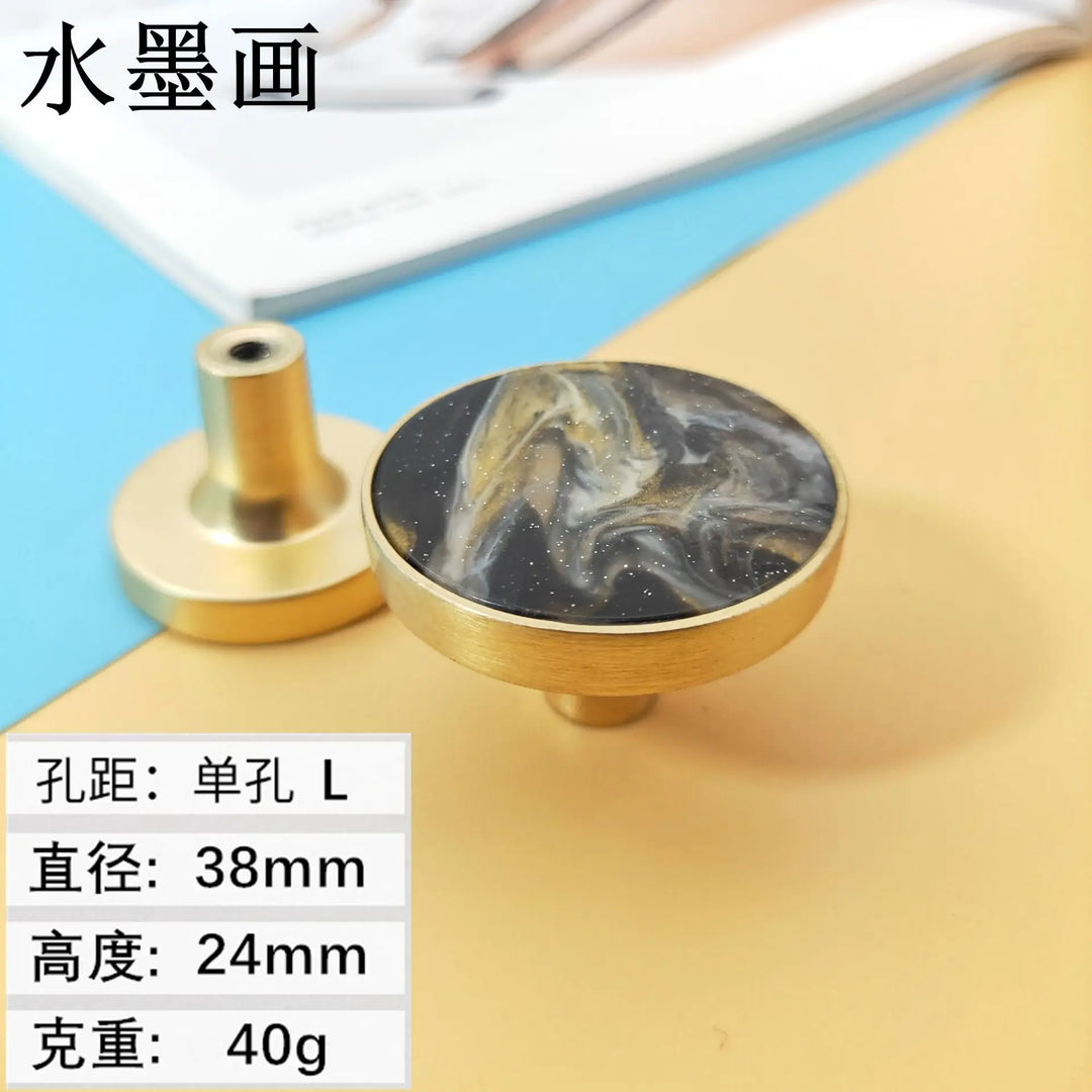Shell Cabinet Handles – Gold Single-Hole Knobs & Multipurpose Hooks