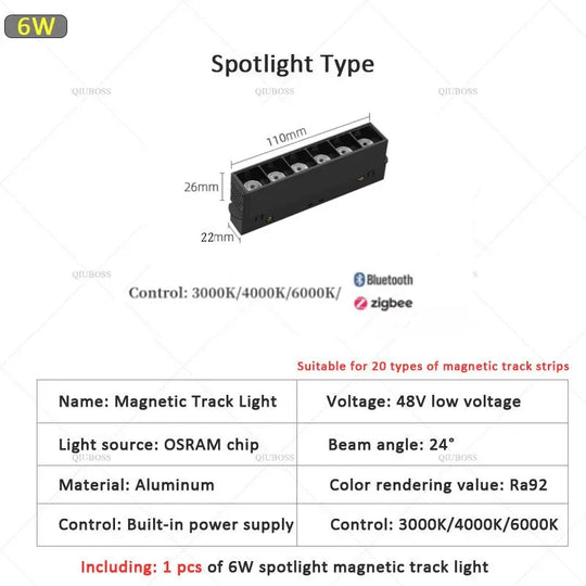 Smart Magnetic Track LED Light – Modern Dimmable Ceiling & Spot Lighting