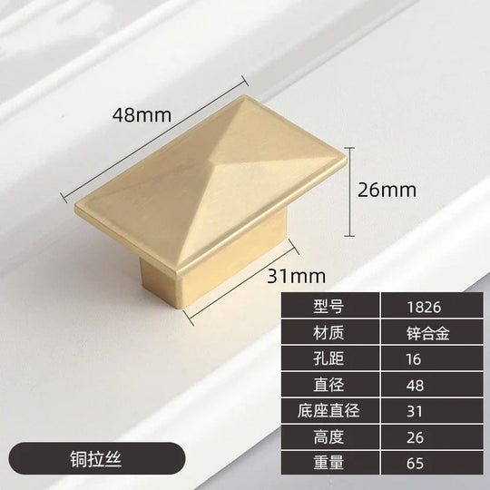 Modern Zinc Alloy Drawer Knobs – Single-Hole Cabinet Handles