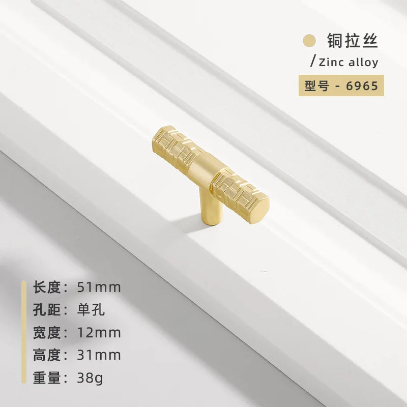 Creative T-Bar Cabinet Handles – Modern Zinc Alloy Pulls for Furniture