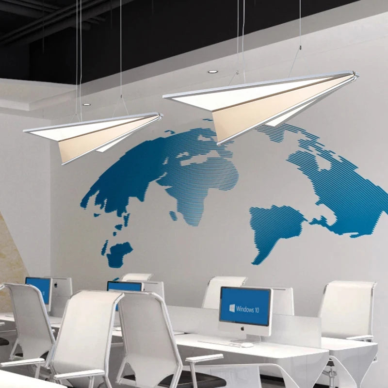 Modern Creative Aircraft LED Pendant Light for Bedroom & Dining Hall