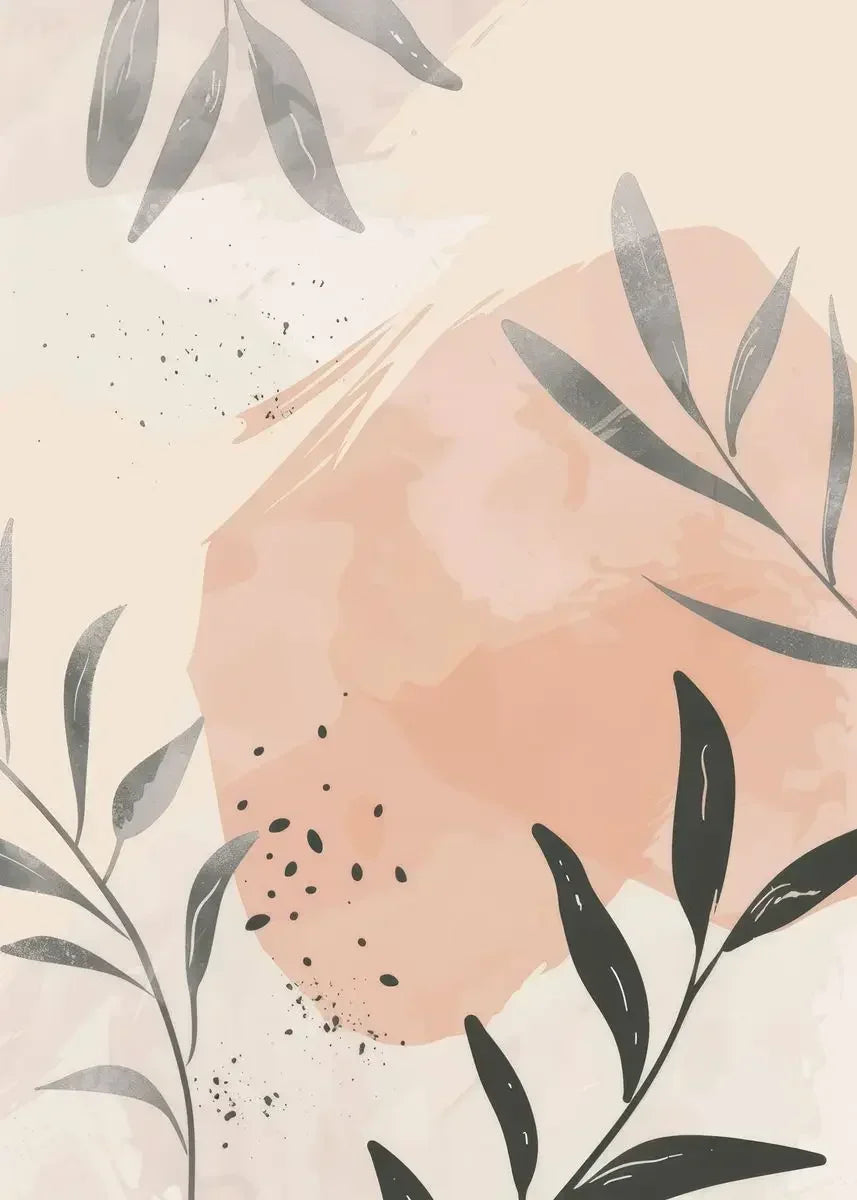 Rustic Abstract Botanical Still Life Floral Canvas Wall Art