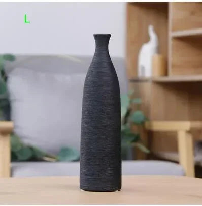 Simple Modern Black and White Ceramic Vase Table Decor