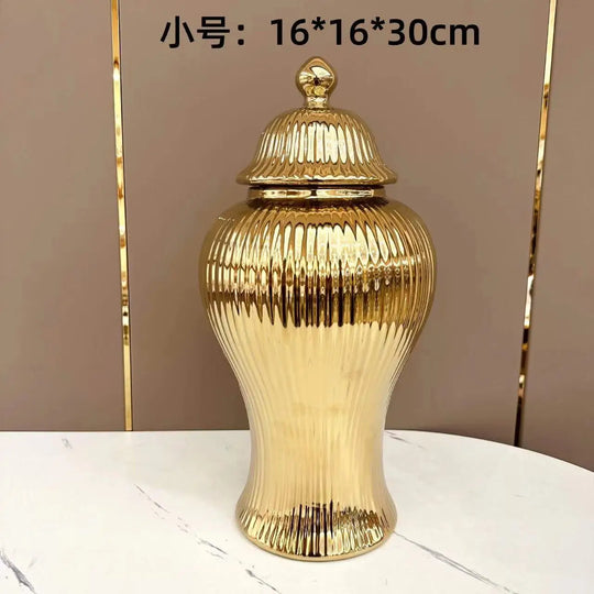 Electroplated Ceramic Decorative Vase for Entrance and Tabletop