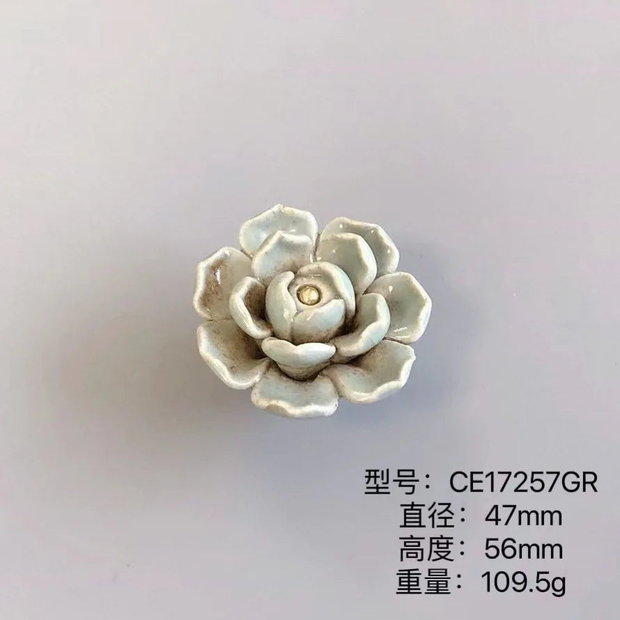 Handmade Ceramic Flower Knobs – Artistic Cabinet & Drawer Handles