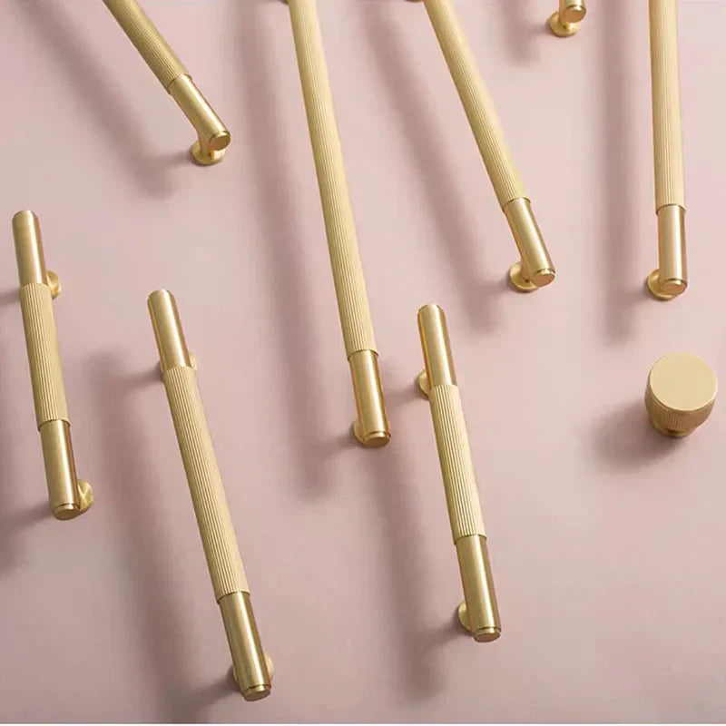 American Style Brass Cabinet Handles – Light Luxury Door Pulls for Furniture