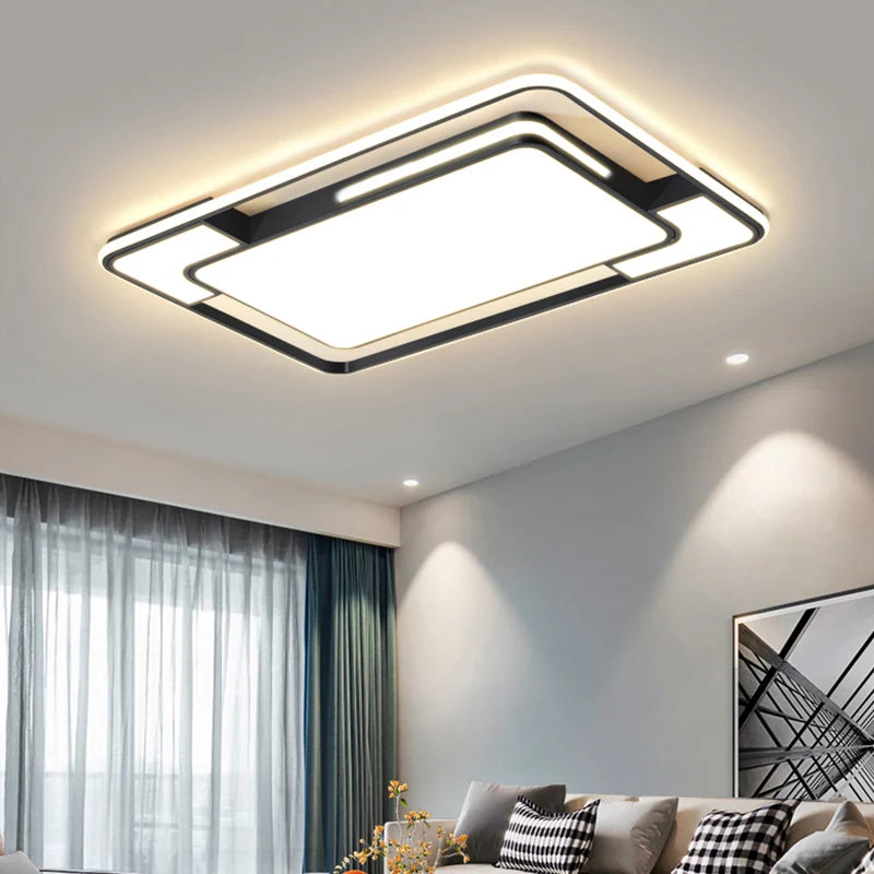 Remote Control Square LED Ceiling Lamp for Living & Dining Room