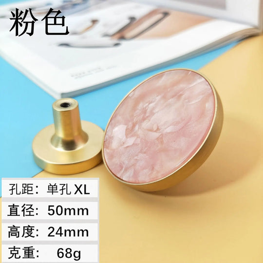 Shell Cabinet Handles – Gold Single-Hole Knobs & Multipurpose Hooks