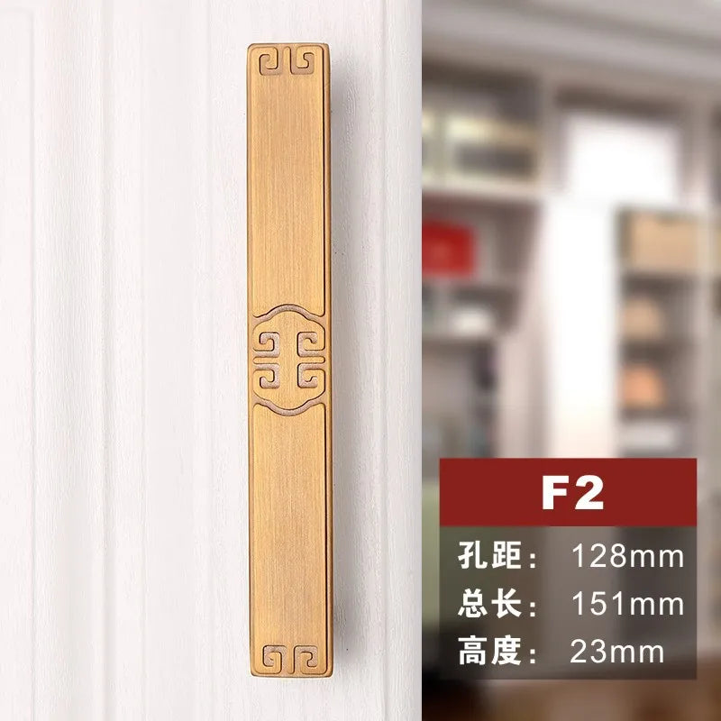 Antique Yellow Bronze Wardrobe Handles – Zinc Alloy Drawer Pulls