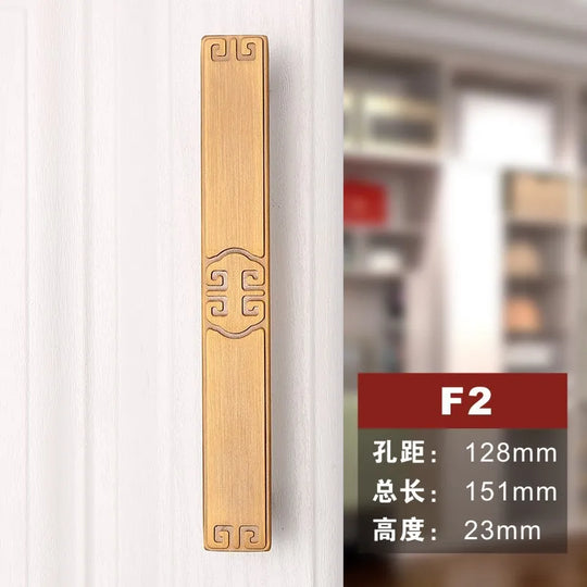 Antique Yellow Bronze Wardrobe Handles – Zinc Alloy Drawer Pulls