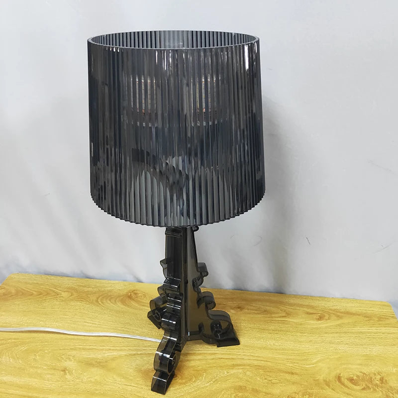 Transparent White Baroque Ghost Table Lamp for Bedroom & Living Room