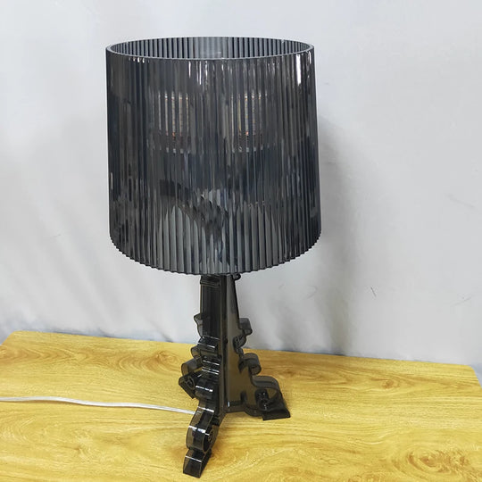 Transparent White Baroque Ghost Table Lamp for Bedroom & Living Room