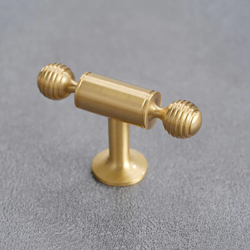 Satin Brushed Gold Brass Cabinet Handles – French-Style Pulls and Knobs for Furniture