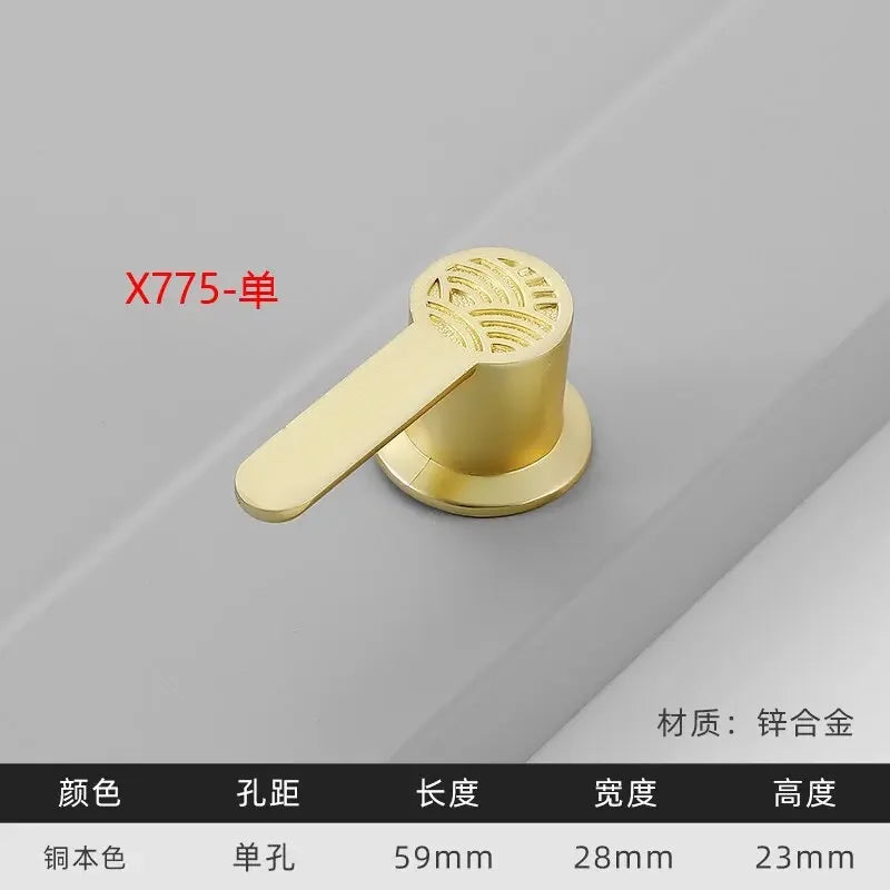 Modern Gold Kitchen Cupboard Handles – Decorative Chinese-Style Knobs