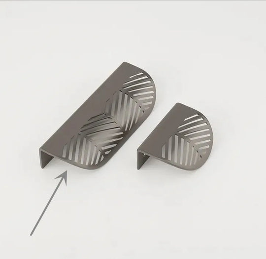 Modern Gold Leaf Cabinet Handles – Brushed Zinc Alloy Hollow Pulls