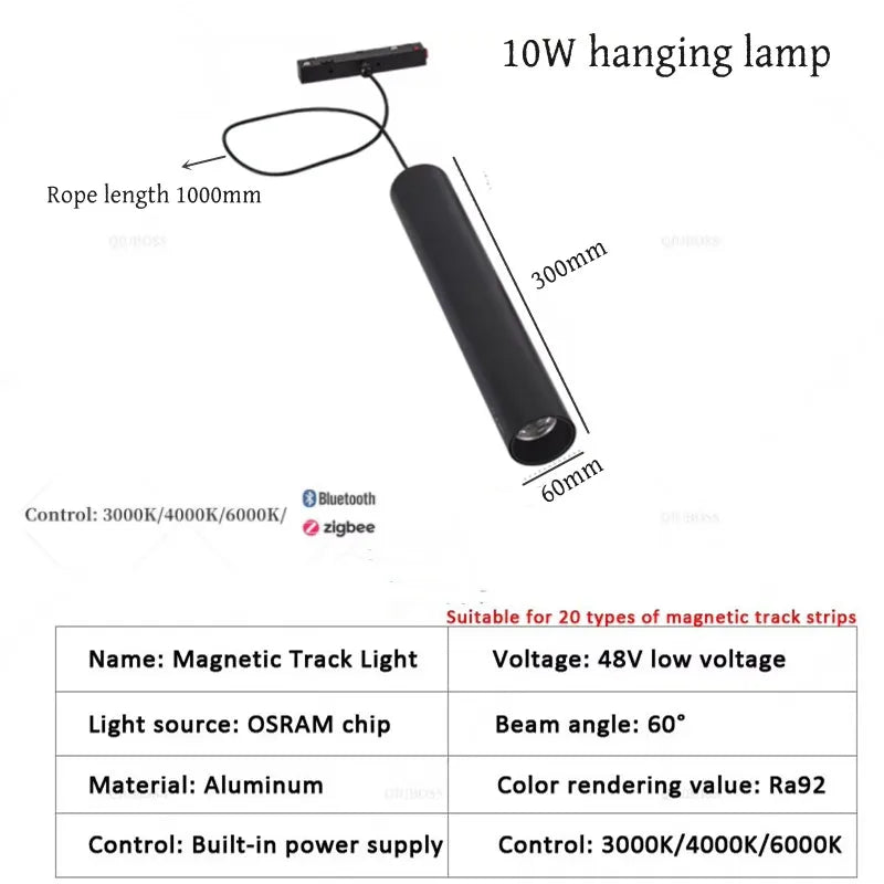 Smart Magnetic Track LED Light – Modern Dimmable Ceiling & Spot Lighting