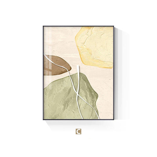 Earthy Tones Zen Stones Canvas Wall Art Unframed