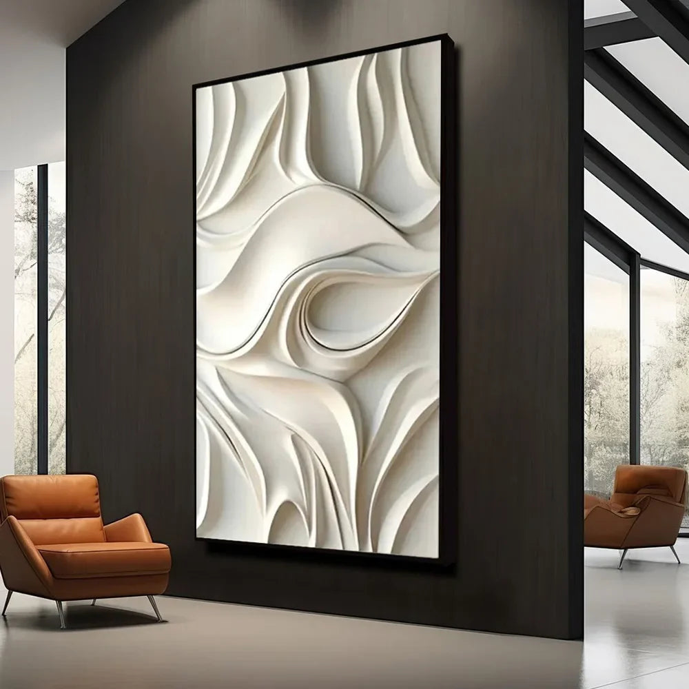 Large Abstract 3D Textural Canvas Wall Art Print