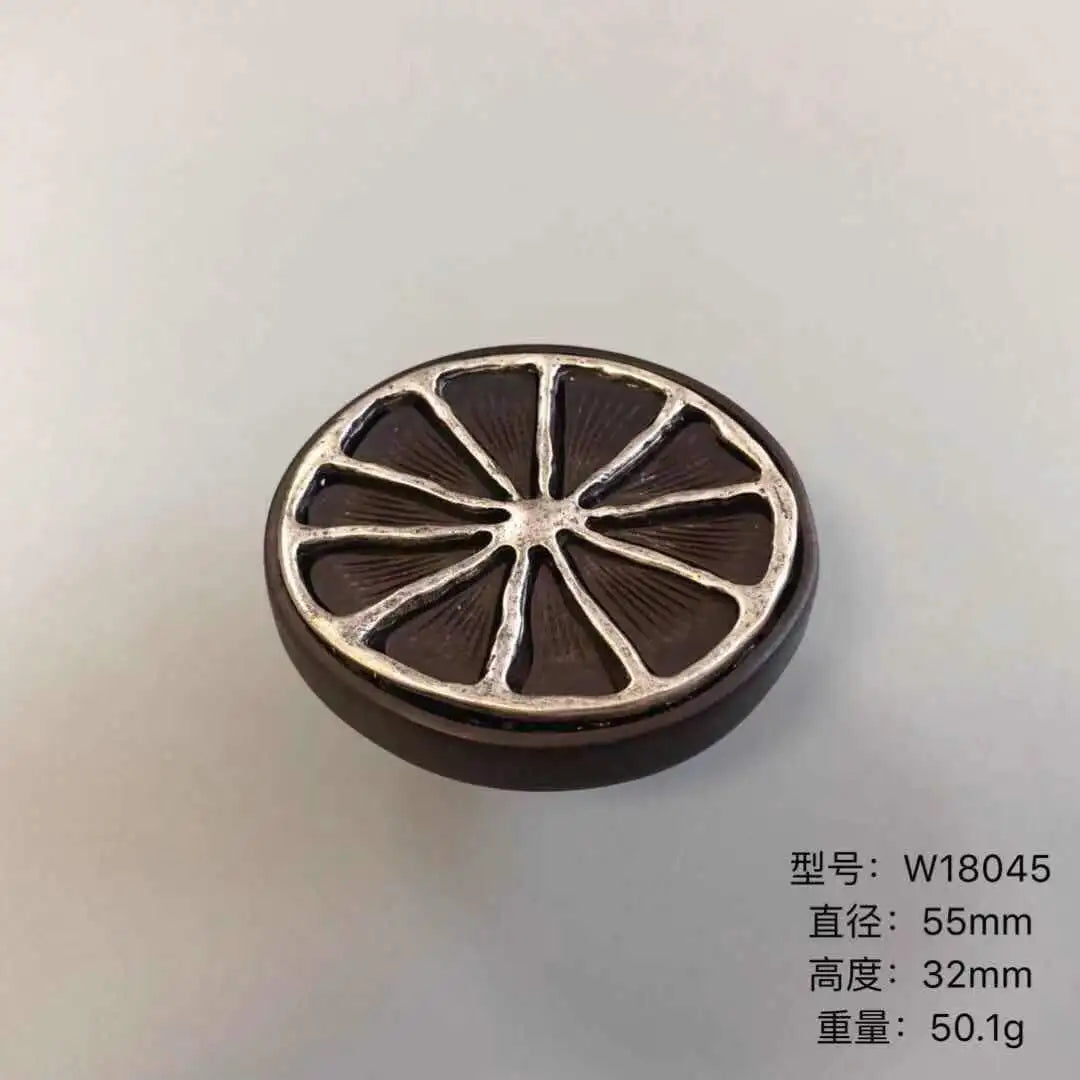 Handmade Wood & Alloy Flower Knob Handles – Artistic Cabinet Pulls