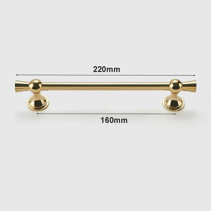 Polished Gold and Silver T-Bar Cabinet Handles – Modern Pulls for Furniture (55–220mm)