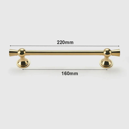 Polished Gold and Silver T-Bar Cabinet Handles – Modern Pulls for Furniture (55–220mm)