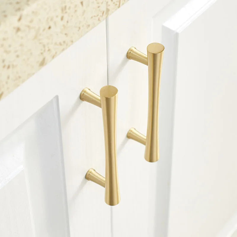 Gold Brass Dresser Handles – Modern Pulls and Knobs for Cabinets and Furniture