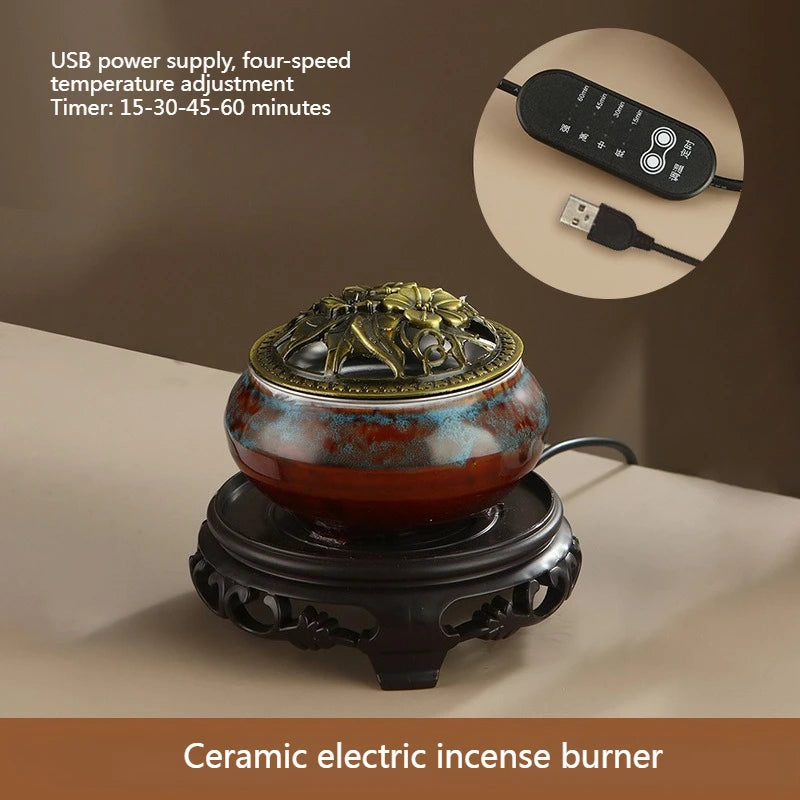 Ceramic Electric Incense Burner With Temperature Control