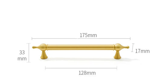 Satin Brass Cabinet Handles – French-Style Ball Knobs and Pulls for Furniture