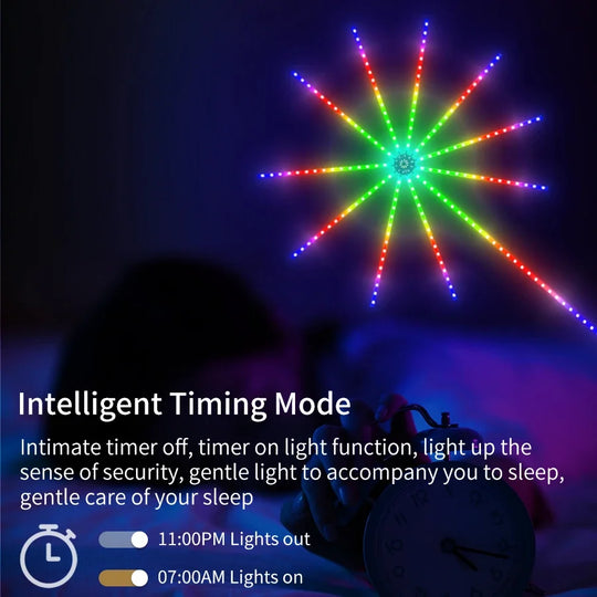 Fireworks LED String Lights USB RGB Music Sync Party Decoration