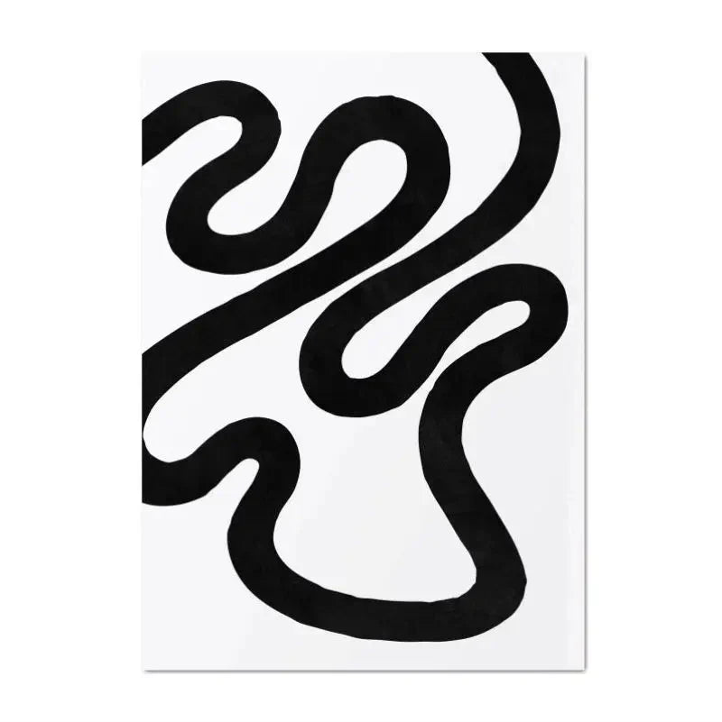 Minimalist Black And Beige Abstract Geometric Canvas Wall Art