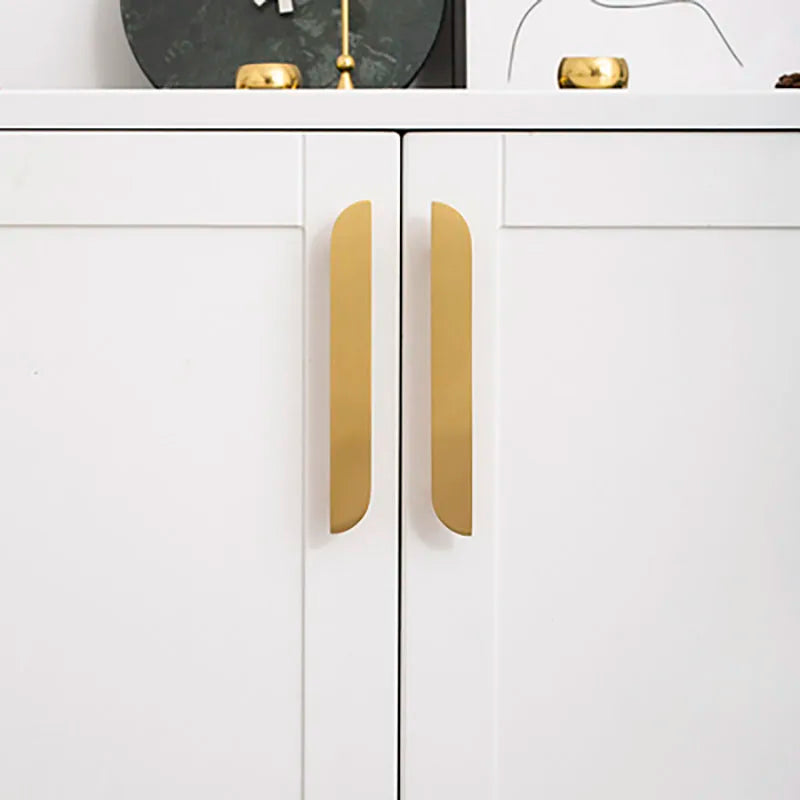 Modern Simple Wardrobe Handles – Solid Brass Pulls and Knobs for Furniture